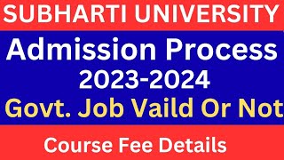 subharti university admission process 20232024  How to admission in subharti subhartiuniversity [upl. by Horwath]