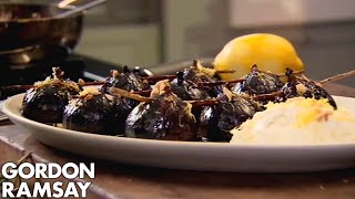 Caramelised Figs with Balsamic Vinegar Rosemary and Ricotta  Gordon Ramsay [upl. by Anett470]