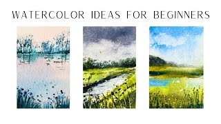 Mini Watercolor Painting Ideas For Beginners [upl. by Mike]