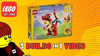 Lego Creator 31145  Speed Build  3 builds  1 video [upl. by Ainos]