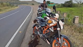 Kawasaki ninja 650r and KTM 390  Mumbai to shirdi and back [upl. by Joella]