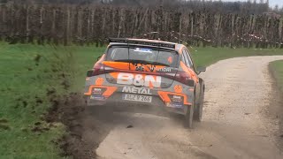 Rally Van Haspengouw 2024  Shakedown  Action  Slippery Conditions [upl. by Ariait225]