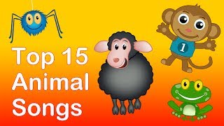 TOP 15 ANIMAL SONGS  Compilation  Nursery Rhymes TV  English Songs For Kids [upl. by Enilauqcaj]