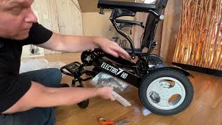 Unboxing the 2024 Electra7 400lbs Capacity Motorized Wheelchair [upl. by Rosenquist831]