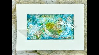 Distress inks and Oxides on gessoed 3D embossing [upl. by Eytak]