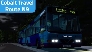 Roblox Croydon  Cobalt Travel  Route N9 [upl. by Aehsat]