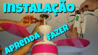 quotCOMO INSTALAR VENTILADOR DE TETO COM LAMPADAs instalação passo a passoquotVENTISOL [upl. by Brandtr]