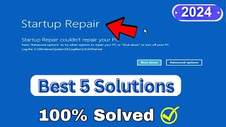 How To Fix Startup Repair Couldnt Repair Your PC In Windows 1011  5 Ways to Fix [upl. by Baxie503]