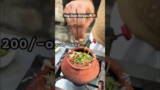 streetfood vegetabledumbiryani food vegitarianfoodblog indianstreetfood streetbiryani foodie [upl. by Enala665]