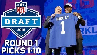 Picks 110 Trades QB Surprises amp MORE Round 1  2018 NFL Draft [upl. by Korwun]