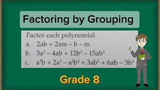 Factoring by Grouping  Grade 8 [upl. by Ardnossac]