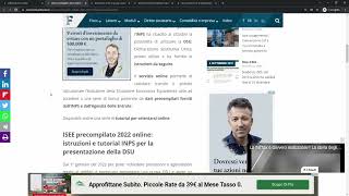 ISEE precompilato 2022 online istruzioni tutorial INPS e altre notizie di fisco e lavoro [upl. by Onitsirc]