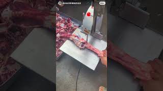 Chef chopping using a modern machine cooking food chef food chopping beef shortvideo shorts [upl. by Marcel261]