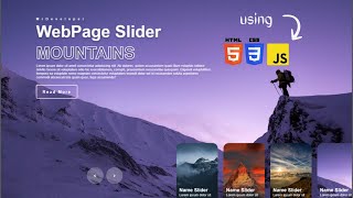 WebPage Slider using HTML CSS and JavaScript  MrDeveloper [upl. by Roselyn620]