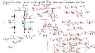 Voltage divider Bias using Exact analysis problem Few Minutes Learning [upl. by Timrek]