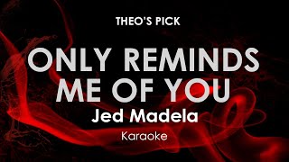 Only Reminds Me Of You  Jed Madela karaoke [upl. by Milks]