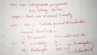 General features of Bacteria  Unit 2 Bacteria and Viruses BSc Botany 1st semester  FYUGP [upl. by Leoine818]