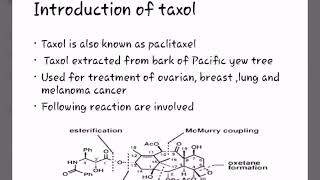 Toxal synthesis or paclitaxel synthesis [upl. by Nossila]