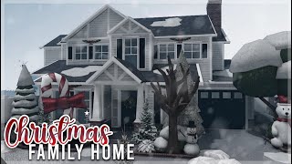 Bloxburg Christmas Family Home  Roblox  House Build [upl. by Ahsitneuq]