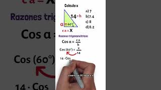 Como calcular x 📐Razones trigonométricas shorts [upl. by Fernando310]