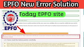 A Error IO error on POST request for quothttpsepfoauadcepfindiagovinauaauthquot Connection refus [upl. by Artinek]