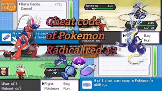 All cheat codes of Pokemon Radical Red version 41 [upl. by Jone]