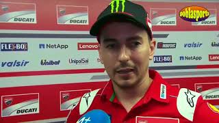 Jorge LORENZO tras su caida al final del GP San Marino 2018 de MotoGP [upl. by Dnalyag66]