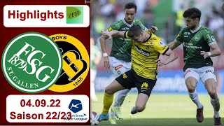 Highlights FC StGallen vs BSC Young Boys 040922 [upl. by Dressel245]