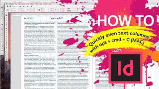 How to quickly even text columns in Adobe® InDesign® [upl. by Katherin]