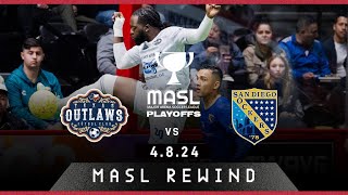 Match Replay  Texas Outlaws vs San Diego Sockers  MASL Western Conference Semifinals  4824 [upl. by Esbenshade]