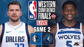 Dallas Mavericks vs Minnesota Timberwolves Game 2  NBA Live Scoreboard [upl. by Nevins702]