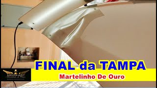 MARTELINHO de OURO amassado NA TAMPA do PORTAmala DO PEUGEOT 208 AULA de MARTELINHO [upl. by Martie]