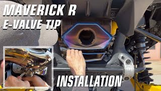 CanAm Maverick R RPM EValve Exhaust Bracketry Installation amp Tip Adjustment [upl. by Auhs]