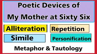 Poetic Devices of My Mother at Sixty Six Poem  Literary Devices  Class 12 English Flamingo cbse [upl. by Eynahpets747]