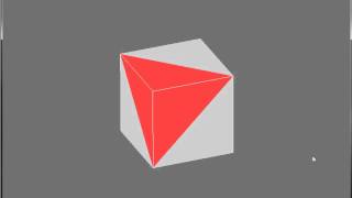 Cut out a regular tetrahedron from a cube [upl. by Onia620]