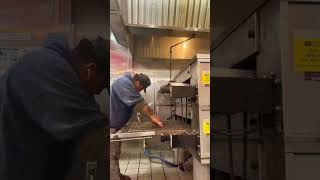 Pizza oven cleaning 🧼 shorts cleaning commercial pizza cleanwithme [upl. by Iosep]