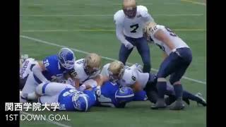 関西学院大学FIGHTERS vs 関西大学KAISERS アメリカンフットボール 2016年10月23日 [upl. by Fauch]