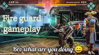 This is why I am using fire guard🔥 fire guard gameplay meeting camper🤣😂😅 shadow fight 4 arena [upl. by Smaj]