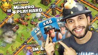 ATACANDO O MINERO APENAS COM MINEIROS  CLASH OF CLANS [upl. by Ivar]