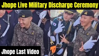 BTS Jhope Live Discharge Ceremony 🔴  Jhope Military Last Event [upl. by Avuha]