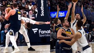 Luka Doncics Crazy Reaction When Nikola Jokic Attacks Him 1 on 1 and He Strikes Back DenverDallas [upl. by Wivinah]