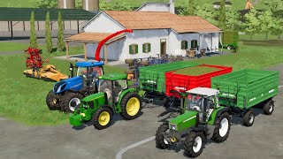 GRASS BALES MAKING amp HARVESTING IN FS22  FARMING SIMULATOR 22 [upl. by Henrie]