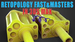 Topology Hard Surface convert tri to quad Retopology In Hard Surface In 3ds Max 5  N°202 [upl. by Nnaycart]