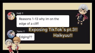 Exposing TikTok’s pt3 haikyuu  angst  ships  check description ⭐️ [upl. by Getraer]