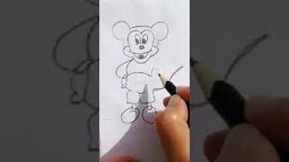 How to Draw Mickey Mousesketch for beginners [upl. by Yona829]