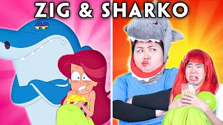 ZIG AND SHARKO CHARACTERS IN REAL LIFE  Zig and Sharko Funny Cartoon Parody [upl. by Toomay]