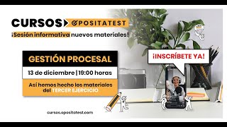 🗣 Sesión informativa sobre el 3º ejercicio de Gestión Procesal ⚠️ VER DESCRIPCIÓN ⚠️ [upl. by Quickel]