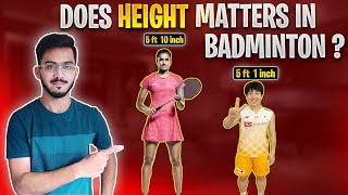 Does Height Matters in Badminton  Advantage amp Disadvantage of Tall and Short Badminton Player [upl. by Bender]