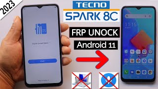 Tecno Spark 8c KG5K Android 11 Frp Bypass 2023 Without PC  Without Disable Google Play Service [upl. by Etsyrk31]