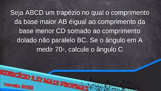 MA13 Cap2 exercício 255 versão 2022 mestrado profmat [upl. by Solberg]